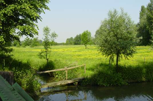 Duivenweide, vanaf de Monetbrug, ingang Lingeweg